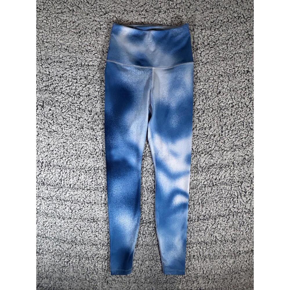 Nike Leggings Womens XS Blue Dri-FIT Training High Rise Cloud Print FQ6260-476